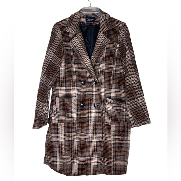 Chou Yatou - Notched Collar Double Breasted Wool Blend Over Coat. Size XL GUC - Picture 5 of 8